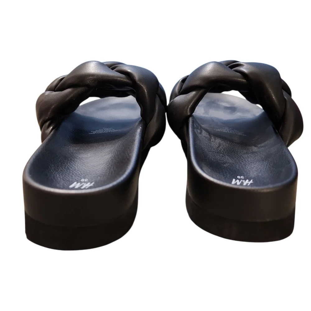 H&M Dark Braided Slide Sandals - Picture 4 of 5